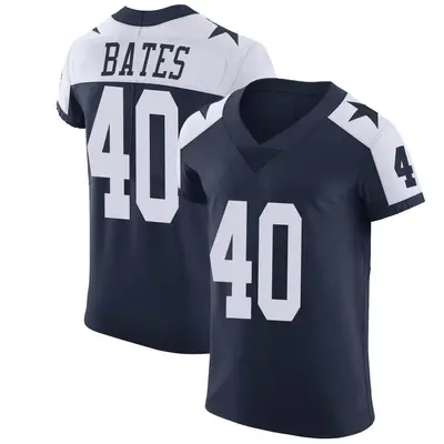 Men's Elite Bill Bates Dallas Cowboys Navy Alternate Vapor Untouchable Jersey