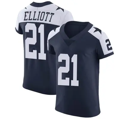 Men's Elite Ezekiel Elliott Dallas Cowboys Navy Alternate Vapor Untouchable Jersey