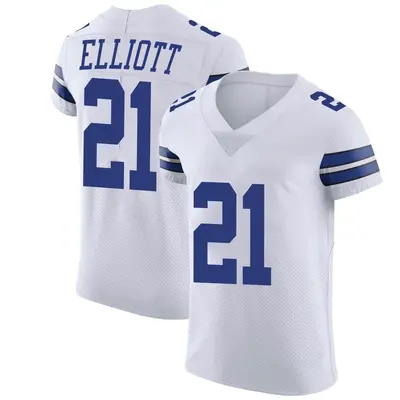 Men's Elite Ezekiel Elliott Dallas Cowboys White Vapor Untouchable Jersey