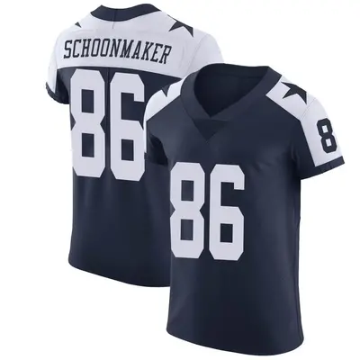 Men's Elite Luke Schoonmaker Dallas Cowboys Navy Alternate Vapor Untouchable Jersey