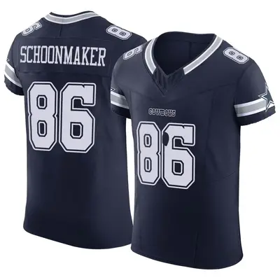 Men's Elite Luke Schoonmaker Dallas Cowboys Navy Vapor F.U.S.E. Jersey