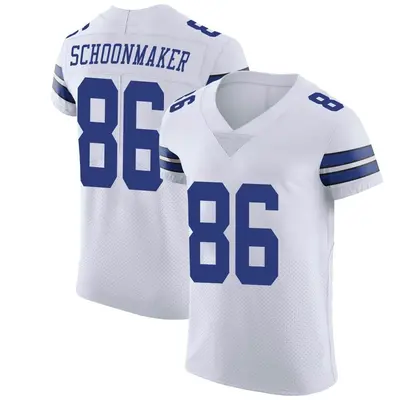 Men's Elite Luke Schoonmaker Dallas Cowboys White Vapor Untouchable Jersey