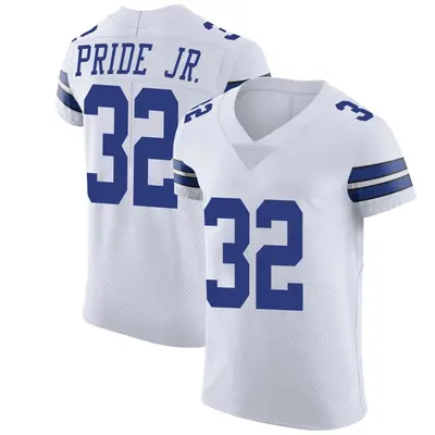 Men's Elite Troy Pride Jr. Dallas Cowboys White Vapor Untouchable Jersey