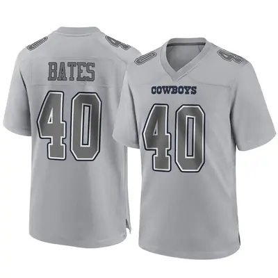 Men's Game Bill Bates Dallas Cowboys Gray Atmosphere Fashion Jersey