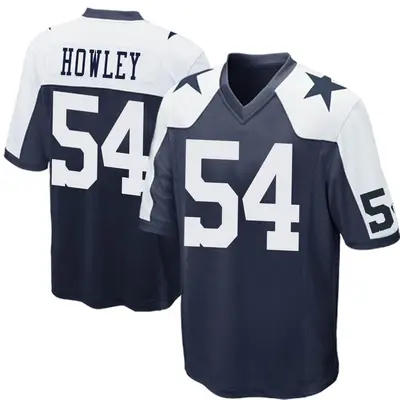 Men's Game Chuck Howley Dallas Cowboys Navy Blue Throwback Jersey