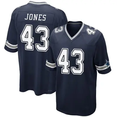 Men's Game Joe Jones Dallas Cowboys Navy Team Color Jersey