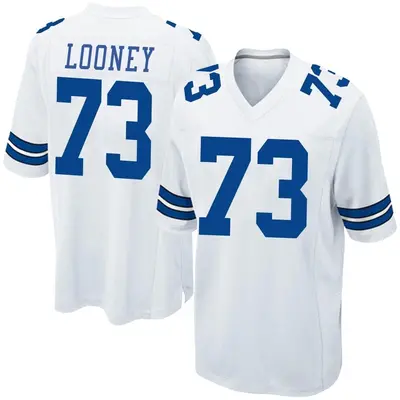 Men's Game Joe Looney Dallas Cowboys White Jersey