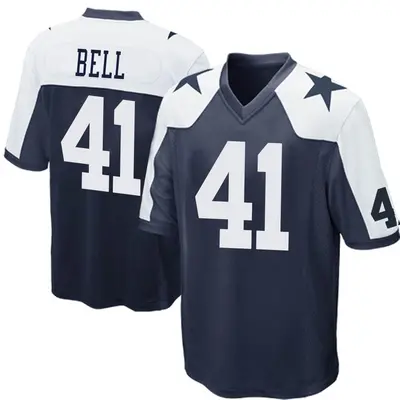 Men's Game Markquese Bell Dallas Cowboys Navy Blue Throwback Jersey