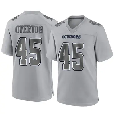 Men's Game Matt Overton Dallas Cowboys Gray Atmosphere Fashion Jersey