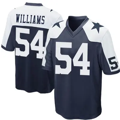 Men's Game Sam Williams Dallas Cowboys Navy Blue Throwback Jersey