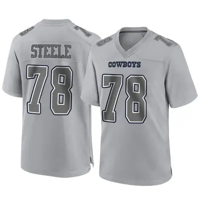 Men's Game Terence Steele Dallas Cowboys Gray Atmosphere Fashion Jersey