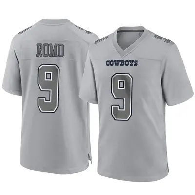 Men's Game Tony Romo Dallas Cowboys Gray Atmosphere Fashion Jersey
