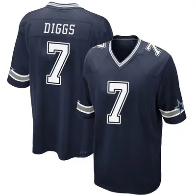 Men's Game Trevon Diggs Dallas Cowboys Navy Team Color Jersey