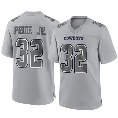 Men's Game Troy Pride Jr. Dallas Cowboys Gray Atmosphere Fashion Jersey