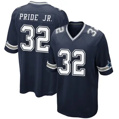 Men's Game Troy Pride Jr. Dallas Cowboys Navy Team Color Jersey