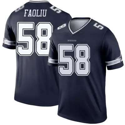 Men's Legend Austin Faoliu Dallas Cowboys Navy Jersey