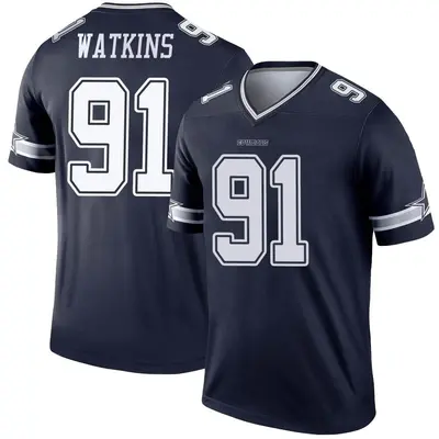 Men's Legend Carlos Watkins Dallas Cowboys Navy Jersey