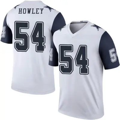 Men's Legend Chuck Howley Dallas Cowboys White Color Rush Jersey