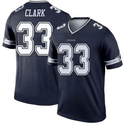 Men's Legend Damone Clark Dallas Cowboys Navy Jersey