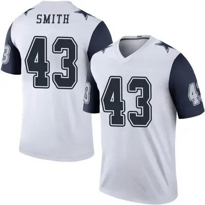 Men's Legend Ito Smith Dallas Cowboys White Color Rush Jersey