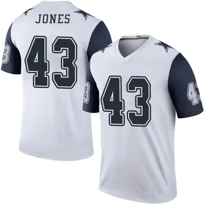Men's Legend Joe Jones Dallas Cowboys White Color Rush Jersey