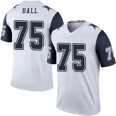 Men's Legend Josh Ball Dallas Cowboys White Color Rush Jersey
