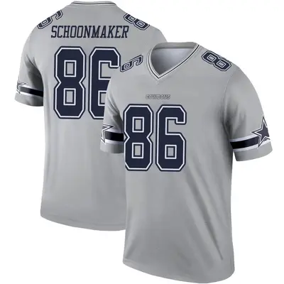 Men's Legend Luke Schoonmaker Dallas Cowboys Gray Inverted Jersey
