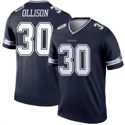 Men's Legend Qadree Ollison Dallas Cowboys Navy Jersey
