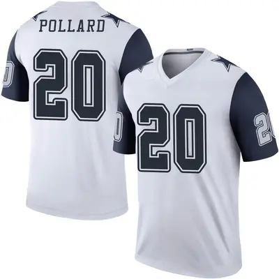 Men's Legend Tony Pollard Dallas Cowboys White Color Rush Jersey