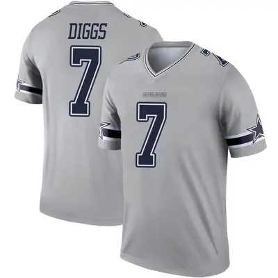 Men's Legend Trevon Diggs Dallas Cowboys Gray Inverted Jersey