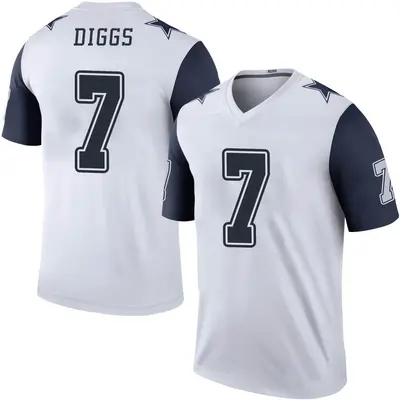 Men's Legend Trevon Diggs Dallas Cowboys White Color Rush Jersey