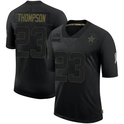 Men's Limited Darian Thompson Dallas Cowboys Black 2020 Salute To Service Jersey