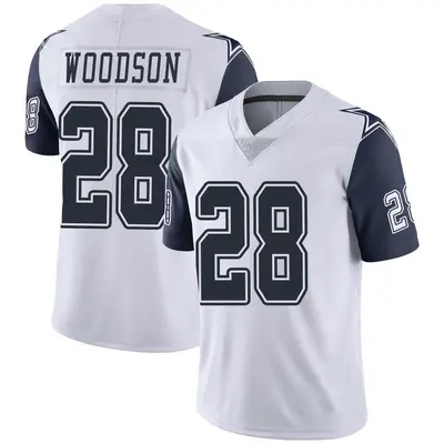Men's Limited Darren Woodson Dallas Cowboys White Color Rush Vapor Untouchable Jersey
