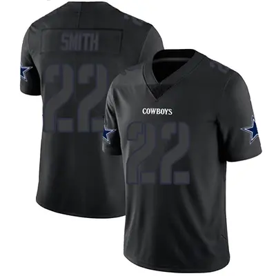 Men's Limited Emmitt Smith Dallas Cowboys Black Impact Jersey