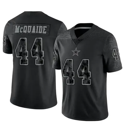 Men's Limited Jake McQuaide Dallas Cowboys Black Reflective Jersey