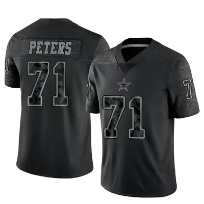 Men's Limited Jason Peters Dallas Cowboys Black Reflective Jersey