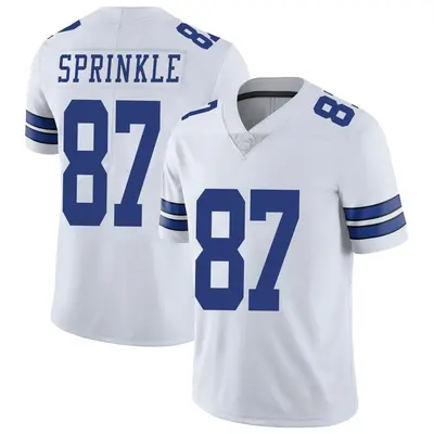 Men's Limited Jeremy Sprinkle Dallas Cowboys White Vapor Untouchable Jersey
