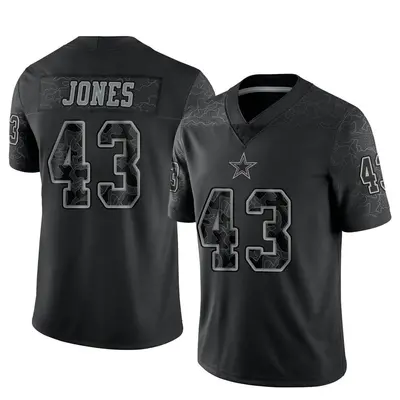 Men's Limited Joe Jones Dallas Cowboys Black Reflective Jersey