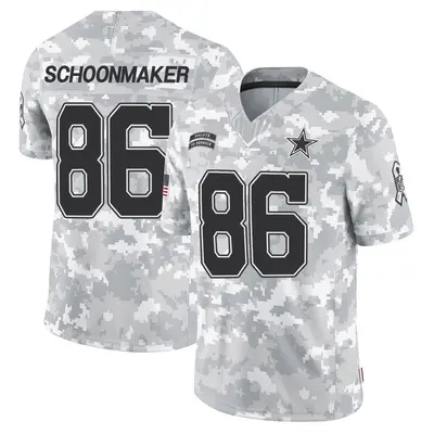 Men's Limited Luke Schoonmaker Dallas Cowboys Arctic Camo 2024 Salute to Service Jersey