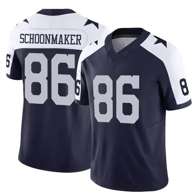 Men's Limited Luke Schoonmaker Dallas Cowboys Navy Alternate Vapor F.U.S.E. Jersey