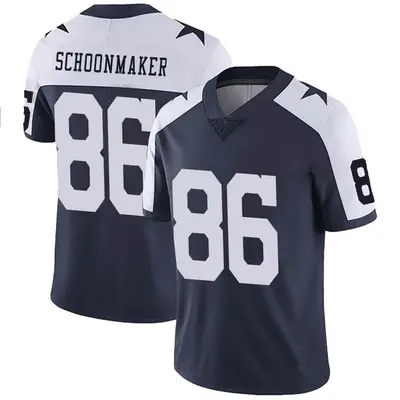 Men's Limited Luke Schoonmaker Dallas Cowboys Navy Alternate Vapor Untouchable Jersey