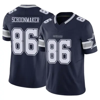 Men's Limited Luke Schoonmaker Dallas Cowboys Navy Vapor F.U.S.E. Jersey