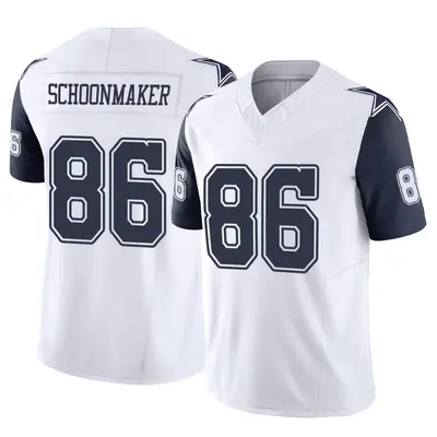 Men's Limited Luke Schoonmaker Dallas Cowboys White 2nd Alternate Vapor F.U.S.E. Jersey