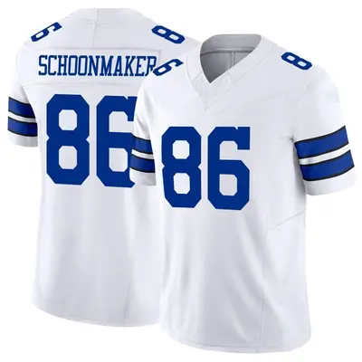 Men's Limited Luke Schoonmaker Dallas Cowboys White Vapor F.U.S.E. Jersey