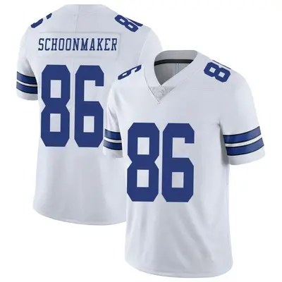 Men's Limited Luke Schoonmaker Dallas Cowboys White Vapor Untouchable Jersey
