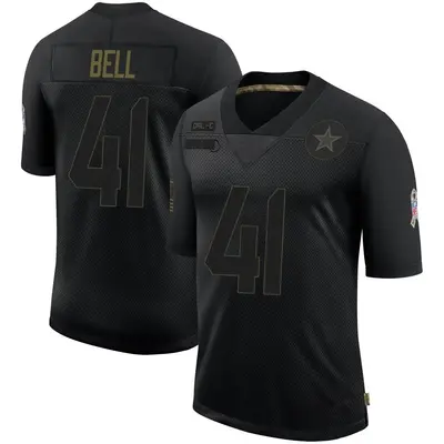 Men's Limited Markquese Bell Dallas Cowboys Black 2020 Salute To Service Jersey