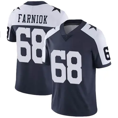 Men's Limited Matt Farniok Dallas Cowboys Navy Alternate Vapor Untouchable Jersey