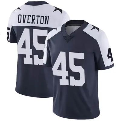 Men's Limited Matt Overton Dallas Cowboys Navy Alternate Vapor Untouchable Jersey