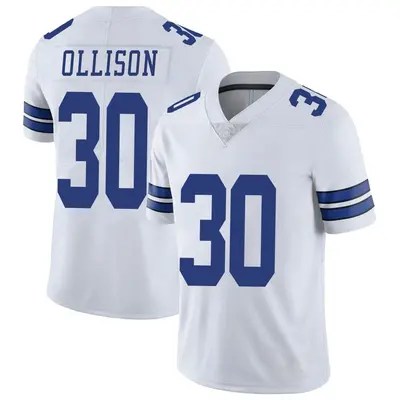 Men's Limited Qadree Ollison Dallas Cowboys White Vapor Untouchable Jersey