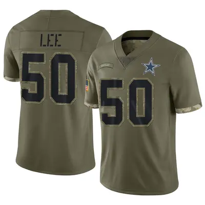 Men's Limited Sean Lee Dallas Cowboys Olive 2022 Salute To Service Jersey